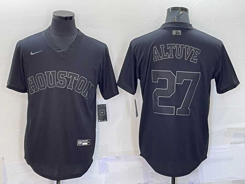Men's Houston Astros #27 Jose Altuve Black Pullover Turn Back The Clock Stitched Cool Base Jersey,We sell and wholesale Men's Houston Astros #27 Jose Altuve Black Pullover Turn Back The Clock Stitched Cool Base Jersey on line form chian!